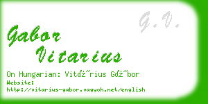 gabor vitarius business card